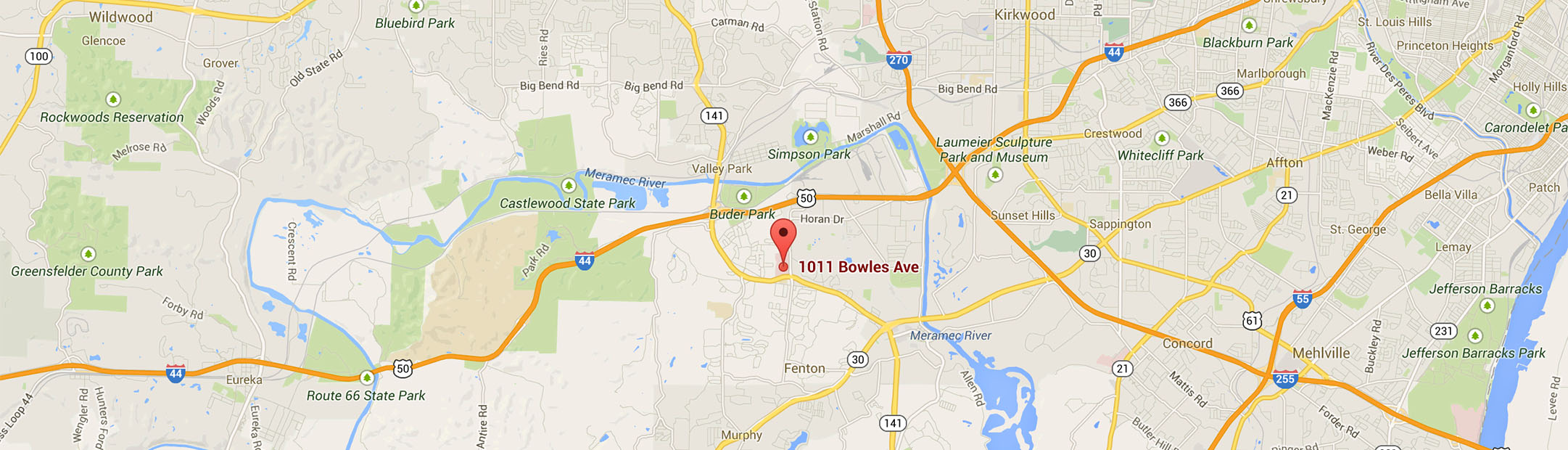 Map to 1011 Bowles Avenue, Suite 123, Fenton, MO 63026